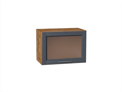 Шкаф верхний горизонтальный остекленный Сканди Дуб Вотан, Graphite Softwood, 500 В*Ш*Г 358*500*320, фасад МДФ/Стекло  Graphite Softwood, корпус  Дуб Вотан ms2510VVT_62840