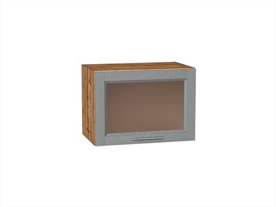 Шкаф верхний горизонтальный остекленный Сканди Дуб Вотан, Grey Softwood, 500 В*Ш*Г 358*500*320, фасад МДФ/Стекло  Grey Softwood, корпус  Дуб Вотан ms2510VVT_62839