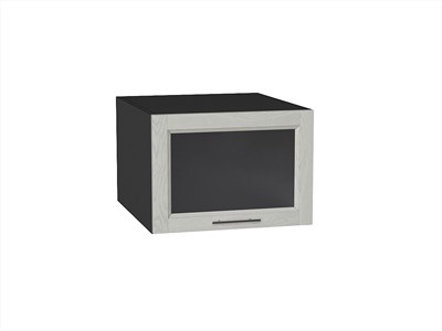 Шкаф верхний горизонтальный остекленный глубокий Сканди Graphite, Cappuccino Softwood, 500 В*Ш*Г 358*500*576, фасад МДФ/Стекло  Cappuccino Softwood, корпус  Graphite ms2510VVT_45348