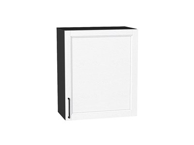 Шкаф верхний с 1-ой дверцей Сканди Graphite, White Silkwood, 720, 600 В*Ш*Г 716*600*320, фасад МДФ  White Silkwood, корпус  Graphite ms2510VVT_70185