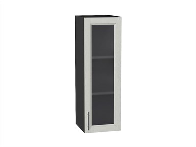 Шкаф верхний с 1-ой остекленной дверцей Сканди Graphite, Cappuccino Softwood, 920, 300 В*Ш*Г 920*300*320, фасад МДФ/Стекло  Cappuccino Softwood, корпус  Graphite ms2510VVT_41471