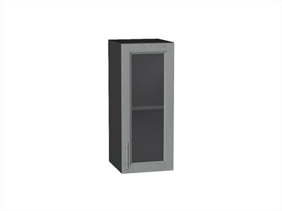 Шкаф верхний с 1-ой остекленной дверцей Сканди Graphite, Grey Softwood, 720, 300 В*Ш*Г 716*300*320, фасад МДФ/Стекло  Grey Softwood, корпус  Graphite ms2510VVT_41442