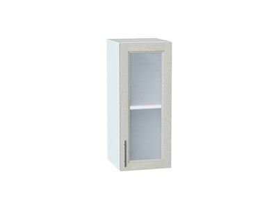 Шкаф верхний с 1-ой остекленной дверцей Сканди Белый, Cappuccino Softwood, 720, 300 В*Ш*Г 716*300*320, фасад МДФ/Стекло  Cappuccino Softwood, корпус  Белый ms2510VVT_41437