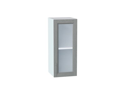 Шкаф верхний с 1-ой остекленной дверцей Сканди Белый, Grey Softwood, 720, 300 В*Ш*Г 716*300*320, фасад МДФ/Стекло  Grey Softwood, корпус  Белый ms2510VVT_41441