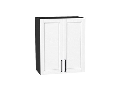 Шкаф верхний с 2-мя дверцами Сканди Graphite, White Silkwood, 720, 600 В*Ш*Г 716*600*320, фасад МДФ  White Silkwood, корпус  Graphite ms2510VVT_70212