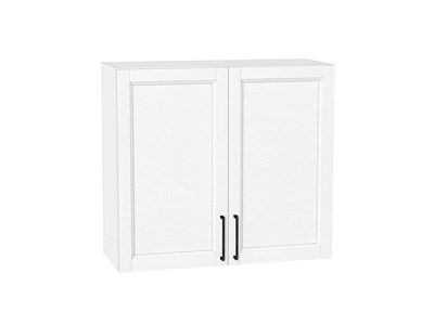 Шкаф верхний с 2-мя дверцами Сканди Белый, White Silkwood, 720, 800 В*Ш*Г 716*800*318, фасад МДФ  White Silkwood, корпус  Белый ms2510VVT_70205