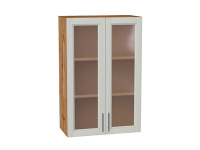 Шкаф верхний с 2-мя остекленными дверцами Сканди Дуб Вотан, Cappuccino Softwood, 920, 600 В*Ш*Г 920*600*320, фасад МДФ/Стекло  Cappuccino Softwood, корпус  Дуб Вотан ms2510VVT_62958