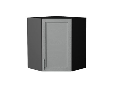 Шкаф верхний угловой Сканди Graphite, Grey Softwood, 720 В*Ш*Г 716*600*600, фасад МДФ  Grey Softwood, корпус  Graphite ms2510VVT_41684