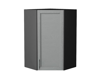Шкаф верхний угловой Сканди Graphite, Grey Softwood, 920 В*Ш*Г 920*600*600, фасад МДФ  Grey Softwood, корпус  Graphite ms2510VVT_41695