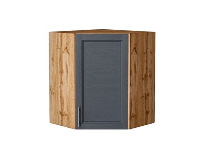 Шкаф верхний угловой Сканди Дуб Вотан, Graphite Softwood, 720 В*Ш*Г 716*600*600, фасад МДФ  Graphite Softwood, корпус  Дуб Вотан ms2510VVT_62980