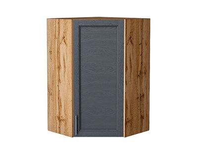 Шкаф верхний угловой Сканди Дуб Вотан, Graphite Softwood, 920 В*Ш*Г 920*600*600, фасад МДФ  Graphite Softwood, корпус  Дуб Вотан ms2510VVT_62981