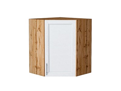 Шкаф верхний угловой Сканди Дуб Вотан, White Softwood, 720 В*Ш*Г 716*600*600, фасад МДФ  White Softwood, корпус  Дуб Вотан ms2510VVT_62974