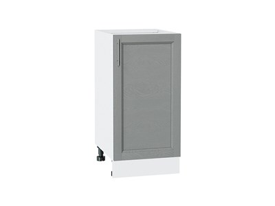 Шкаф нижний с 1-ой дверцей Сканди Белый, Grey Softwood, 400 В*Ш*Г 816*400*480, фасад МДФ  Grey Softwood, корпус  Белый ms2510VVT_41816
