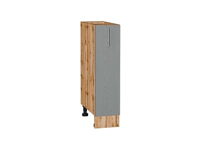 Шкаф нижний с 1-ой дверцей Сканди Дуб Вотан, Grey Softwood, 200 В*Ш*Г 816*200*480, фасад МДФ  Grey Softwood, корпус  Дуб Вотан ms2510VVT_66222