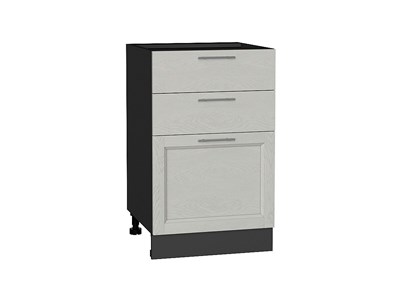 Шкаф нижний с 3-мя ящиками Сканди Graphite, Cappuccino Softwood, 500 В*Ш*Г 816*500*480, фасад МДФ  Cappuccino Softwood, корпус  Graphite ms2510VVT_41912