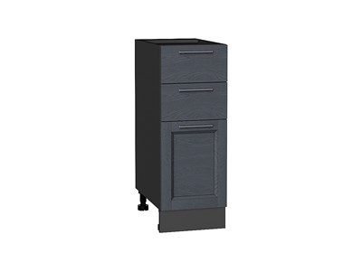 Шкаф нижний с 3-мя ящиками Сканди Graphite, Graphite Softwood, 300 В*Ш*Г 816*300*480, фасад МДФ  Graphite Softwood, корпус  Graphite ms2510VVT_41892