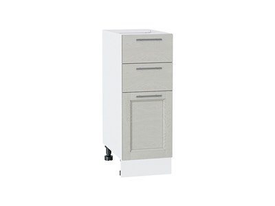 Шкаф нижний с 3-мя ящиками Сканди Белый, Cappuccino Softwood, 300 В*Ш*Г 816*300*480, фасад МДФ  Cappuccino Softwood, корпус  Белый ms2510VVT_41889
