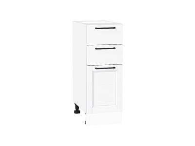 Шкаф нижний с 3-мя ящиками Сканди Белый, White Silkwood, 300 В*Ш*Г 816*300*480, фасад МДФ  White Silkwood, корпус  Белый ms2510VVT_70321