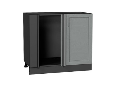 Шкаф нижний угловой Сканди Graphite, Grey Softwood В*Ш*Г 816*890*480, фасад МДФ  Grey Softwood, корпус  Graphite ms2510VVT_42037