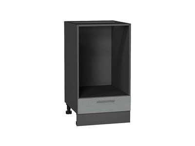 Шкаф нижний под духовку Сканди Graphite, Grey Softwood, 450 В*Ш*Г 816*450*476, фасад МДФ  Grey Softwood, корпус  Graphite ms2510VVT_67120