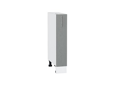 Шкаф нижний бутылочница Сканди Белый, Grey Softwood, 150 В*Ш*Г 816*150*480, фасад МДФ  Grey Softwood, корпус  Белый ms2510VVT_41794