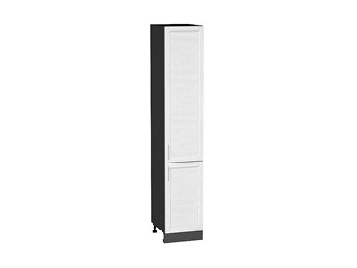 Шкаф пенал с 2-мя дверцами Сканди Graphite, White Softwood, 2140, 400 В*Ш*Г 2132*400*576, фасад МДФ  White Softwood, корпус  Graphite ms2510VVT_56290