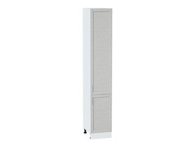 Шкаф пенал с 2-мя дверцами Сканди Белый, Cappuccino Softwood, 2340, 400 В*Ш*Г 2336*400*576, фасад МДФ  Cappuccino Softwood, корпус  Белый ms2510VVT_42305