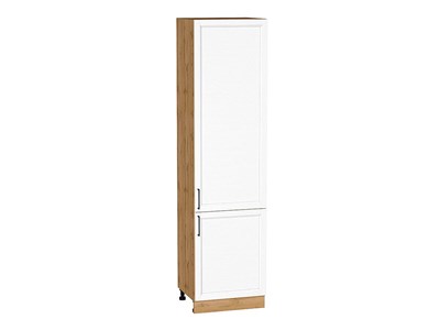 Шкаф пенал с 2-мя дверцами Сканди Дуб Вотан, White Silkwood, 2340, 600 В*Ш*Г 2336*600*576, фасад МДФ  White Silkwood, корпус  Дуб Вотан ms2510VVT_70358