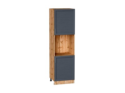 Шкаф пенал с 2-мя дверцами под технику Сканди Дуб Вотан, Graphite Softwood, 2140 В*Ш*Г 2132*600*576, фасад МДФ  Graphite Softwood, корпус  Дуб Вотан ms2510VVT_66151