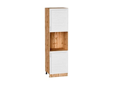 Шкаф пенал с 2-мя дверцами под технику Сканди Дуб Вотан, White Softwood, 2140 В*Ш*Г 2132*600*576, фасад МДФ  White Softwood, корпус  Дуб Вотан ms2510VVT_66145