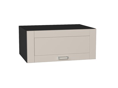Шкаф верхний горизонтальный глубокий Лофт Graphite, Cream Silk, 800 В*Ш*Г 358*800*576, фасад МДФ  Cream Silk, корпус  Graphite ms2510VVT_71400