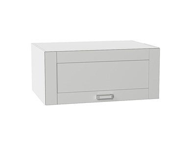 Шкаф верхний горизонтальный глубокий Лофт Белый, Grey Silk, 800 В*Ш*Г 358*800*576, фасад МДФ  Grey Silk, корпус  Белый ms2510VVT_69532