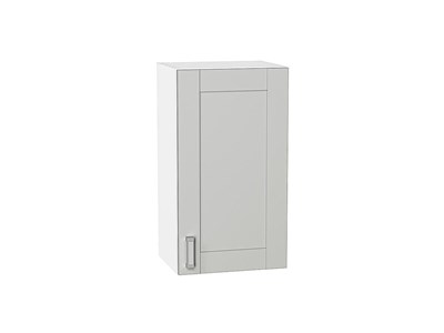 Шкаф верхний с 1-ой дверцей Лофт Белый, Grey Silk, 720, 400 В*Ш*Г 716*400*320, фасад МДФ  Grey Silk, корпус  Белый ms2510VVT_69574