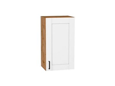 Шкаф верхний с 1-ой дверцей Лофт Дуб Вотан, Super White, 720, 400 В*Ш*Г 716*400*320, фасад МДФ  Super White, корпус  Дуб Вотан ms2510VVT_63170