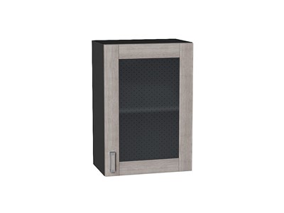 Шкаф верхний с 1-ой остекленной дверцей Лофт Graphite, Cappuccino Veralinga, 720, 500 В*Ш*Г 716*500*320, фасад МДФ/Стекло  Cappuccino Veralinga, корпус  Graphite ms2510VVT_39803