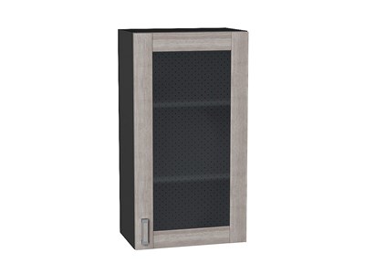Шкаф верхний с 1-ой остекленной дверцей Лофт Graphite, Cappuccino Veralinga, 920, 500 В*Ш*Г 920*500*320, фасад МДФ/Стекло  Cappuccino Veralinga, корпус  Graphite ms2510VVT_40672