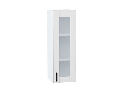 Шкаф верхний с 1-ой остекленной дверцей Лофт Белый, Super White, 920, 300 В*Ш*Г 920*300*320, фасад МДФ/Стекло  Super White, корпус  Белый ms2510VVT_55204