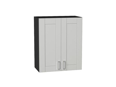 Шкаф верхний с 2-мя дверцами Лофт Graphite, Grey Silk, 720, 600 В*Ш*Г 716*600*320, фасад МДФ  Grey Silk, корпус  Graphite ms2510VVT_69634