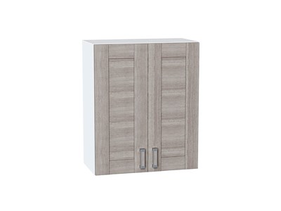Шкаф верхний с 2-мя дверцами Лофт Белый, Cappuccino Veralinga, 720, 600 В*Ш*Г 716*600*320, фасад МДФ  Cappuccino Veralinga, корпус  Белый ms2510VVT_35964