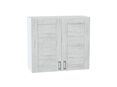 Шкаф верхний с 2-мя дверцами Лофт Белый, Nordic Oak, 720, 800 В*Ш*Г 716*800*320, фасад МДФ  Nordic Oak, корпус  Белый ms2510VVT_35973