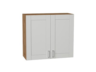 Шкаф верхний с 2-мя дверцами Лофт Дуб Вотан, Grey Silk, 720, 800 В*Ш*Г 716*800*320, фасад МДФ  Grey Silk, корпус  Дуб Вотан ms2510VVT_69631