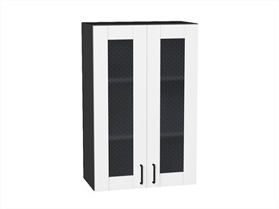Шкаф верхний с 2-мя остекленными дверцами Лофт Graphite, Super White, 920, 600 В*Ш*Г 920*600*320, фасад МДФ/Стекло  Super White, корпус  Graphite ms2510VVT_55248