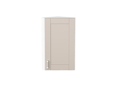 Шкаф верхний торцевой Лофт Белый, Cream Silk, 720 В*Ш*Г 716*300*306, фасад МДФ  Cream Silk, корпус  Белый ms2510VVT_71512