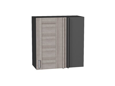 Шкаф верхний прямой угловой Лофт Graphite, Cappuccino Veralinga, 720, 700 В*Ш*Г 716*700*345, фасад МДФ  Cappuccino Veralinga, корпус  Graphite ms2510VVT_60316