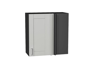 Шкаф верхний прямой угловой Лофт Graphite, Grey Silk, 720 В*Ш*Г 716*700*345, фасад МДФ  Grey Silk, корпус  Graphite ms2510VVT_69570