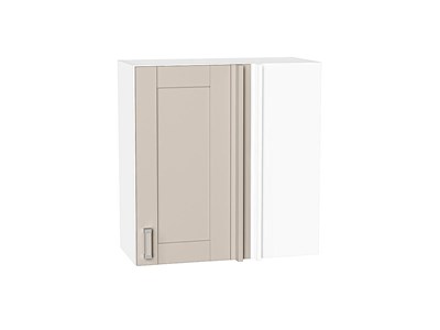 Шкаф верхний прямой угловой Лофт Белый, Cream Silk, 720 В*Ш*Г 716*700*345, фасад МДФ  Cream Silk, корпус  Белый ms2510VVT_71428