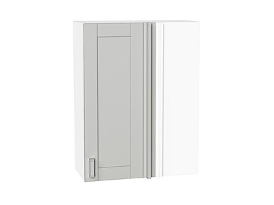 Шкаф верхний прямой угловой Лофт Белый, Grey Silk, 920 В*Ш*Г 920*700*345, фасад МДФ  Grey Silk, корпус  Белый ms2510VVT_69567