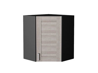 Шкаф верхний угловой Лофт Graphite, Cappuccino Veralinga, 720 В*Ш*Г 716*600*600, фасад МДФ  Cappuccino Veralinga, корпус  Graphite ms2510VVT_35993