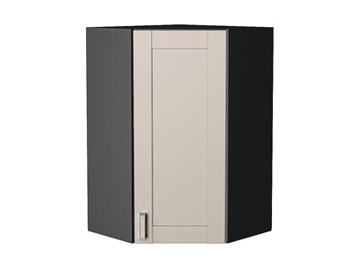 Шкаф верхний угловой Лофт Graphite, Cream Silk, 920 В*Ш*Г 920*600*600, фасад МДФ  Cream Silk, корпус  Graphite ms2510VVT_71527
