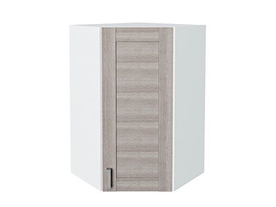 Шкаф верхний угловой Лофт Белый, Cappuccino Veralinga, 920 В*Ш*Г 920*600*600, фасад МДФ  Cappuccino Veralinga, корпус  Белый ms2510VVT_40549